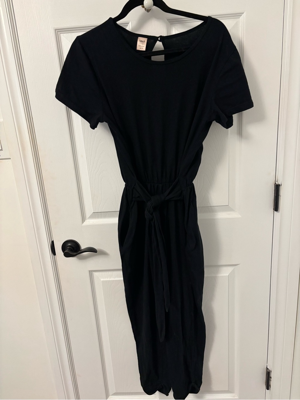SMASH + TESS BLACK SHORT SLEEVED ROMPER